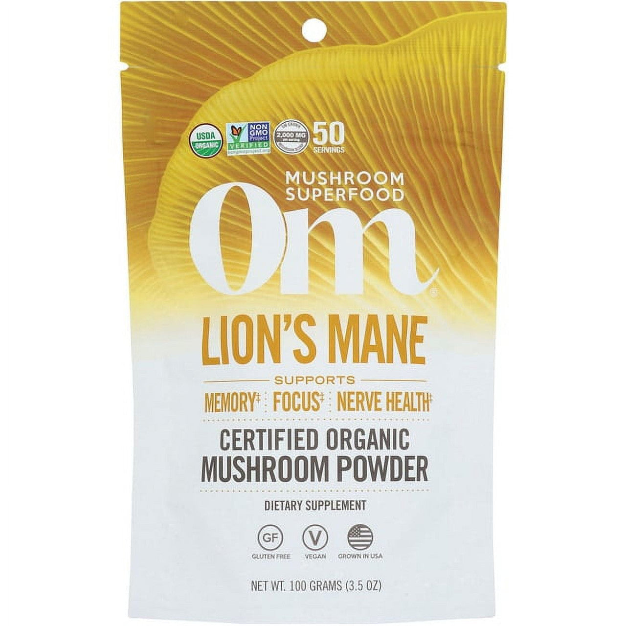 Mushroom Matrix Lions Mane Organic Mushroom Supplement Powder, 3.5 Oz